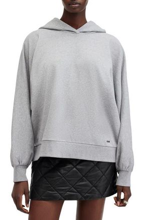 AllSaints Artia Cotton Hoodie in Grey Marl at Nordstrom, Size Small