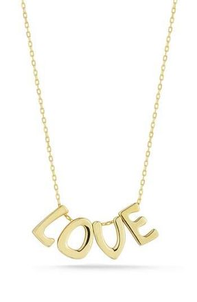 Glaze Jewelry Love Pendant Necklace in Gold at Nordstrom Rack