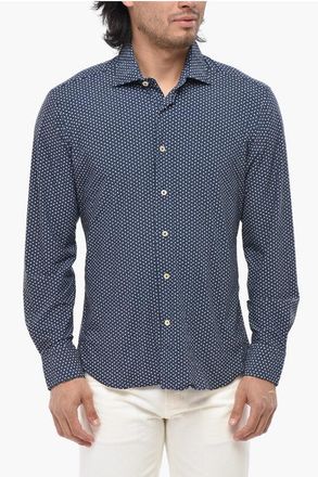 Alessandro Gherardi Patterned Stretch Fabric Shirt With French Collar size 42