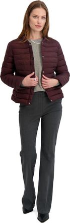 Elie Tahari Womens Lightweight Quilted Stretch Jacket with Snap Closure