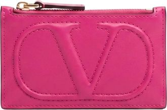 Valentino Garavani Accessoires, Dames, Roze, ONE Size, Leer, Kaarthouder