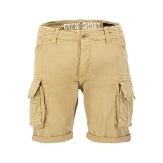 Alpha Industries Crew Short - Heren - Korte Broeken - Beige - W31 - Katoen - Korte Broeken