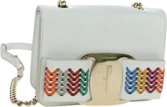 Ferragamo Pre-owned Shoulder Bag - Dames - Vintage Schoudertas - Wit - ONE Size - Leer - Vintage