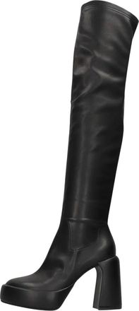 Elena Iachi Zelda Laarzen - Dames - Over de knie laarzen - Zwart - 37 EU - Leer - Schoenen
