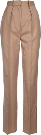 Elisabetta Franchi Womens Dart Detailing Trousers - Tan - Size EU 46 (Womens)