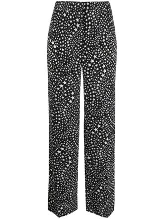 Stella McCartney Broek met sterrenprint - Zwart
