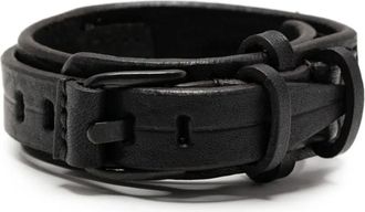 Julius buckle-fastening bracelet - men - Calf Leather - One Size - Black