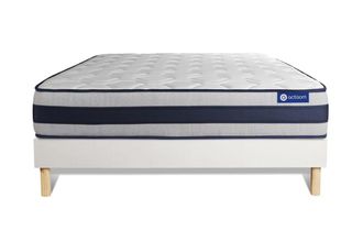 Actisom Somier blanco + colch&oacute;n con l&aacute;tex y espuma viscoel&aacute;stica 140 x 190