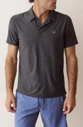 Marine Layer Everyday Sport Polo in Charcoal Heather at Nordstrom, Size Xx-Large