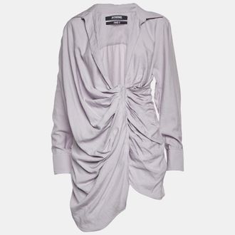 Jacquemus Lilac Crepe La Robe Bahia Mini Dress