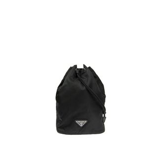 Prada Nylon en leren trekkoordtasje