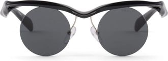 Prada Prada PR A24S round sunglasses - women - Acetate - One Size - Black