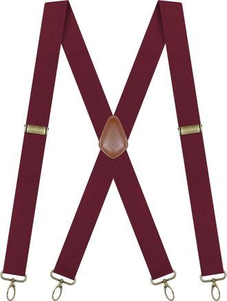 Generic Mens Braces for Trousers 1.4 Wide X Shape Men Elastic Adjustable Braces with 4 Sturdy Clips for Wedding Business Party