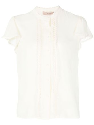 Twin-Set Blouse met kant - Beige