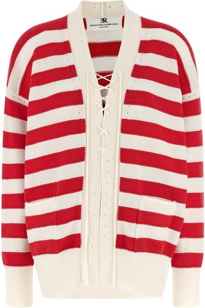 Ermanno Scervino Red Crochet cardigan