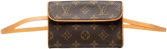 Louis Vuitton Pre-owned Pochette Florentine - Dames - Vintage Heuptassen - Bruin - ONE Size - Leer - Vintage