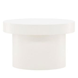 Venture Design Mesa baja redonda de madera &oslash;80cm - Blanco, Blanca