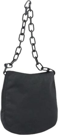 Prada Pre-owned Vintage Nylon Schoudertas - Dames - Vintage Schoudertas - Zwart - ONE Size - Nylon - Vintage