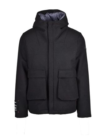 Unity Black Boxy Polyester-Blend Overcoat
