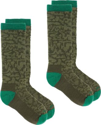 Rei Co-Op Timber Mountain Merino Wool Snow Socks - 2 Pairs Green S