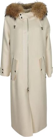 P.A.R.O.S.H. trimmed hooded parka coat - Neutrals
