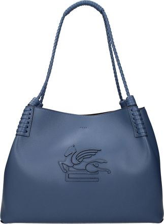 Etro Etro Damess Schoudertassen Blauw Leer/Suikerpapier