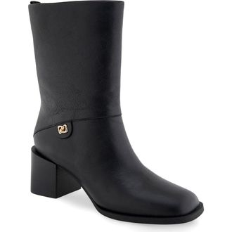 Aerosoles Oro Bootie in Black Leather at Nordstrom Rack, Size 7.5