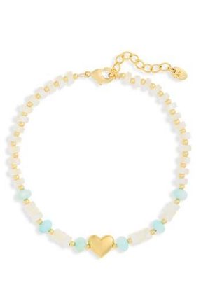 Argento Vivo Beaded Heart Bracelet in Gold at Nordstrom Rack