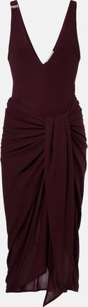 The Attico Draped midi dress