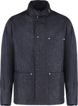 Moncler Chesery Field Jacket - Heren - Zomerjassen - Blauw - 3XL - Katoen - Jassen