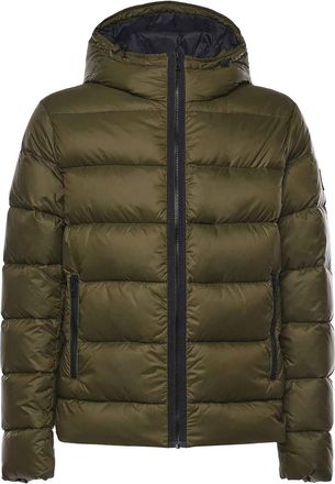 Fay Double-Front Down Jacket In Calendered Poplin
