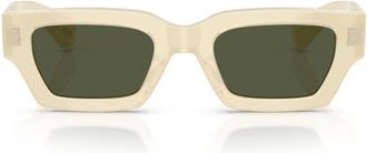 Oliver Peoples 50mm Jil Sander Edition 6 Rectangular Sunglasses in Butterscotch at Nordstrom