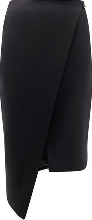 Elisabetta Franchi Asymmetrical skirt in viscose and wool