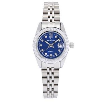 Peugeot Luxury Small Face Fluted Bezel Bracelet Watch- 25MM in Silver at Nordstrom