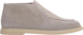 Estro & Luminara Hoge Enkel Mokassins - Dames - Enkellaarsjes - Grijs - 40 EU - Leer - Schoenen