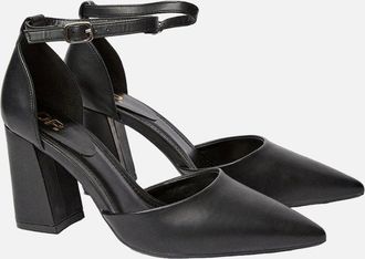 Dorothy Perkins Womens Dorothy Perkins Womens/Ladies Blanche Pointed Ankle Strap High Block Heel Court Shoes - Black - Size: 7