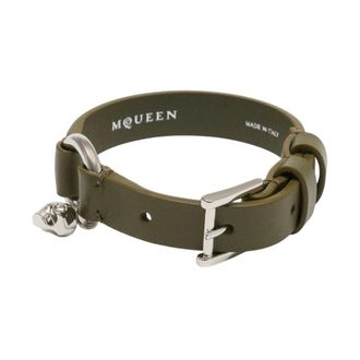 Alexander McQueen Skull Ring Bracelet - male - Alexander McQueen - Bracelets - Green - ONE SIZE - Accessories