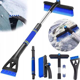 OEM Raspador De Hielo Extensible Con Cepillo Para Nieve, Raspador De Hielo Para Coche 2 En 1, Raspador De Nieve, Raspador De Ventanas, Color Naranja