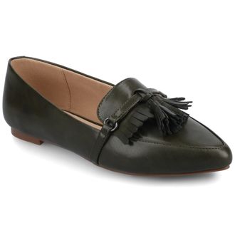 Journee Collection Womens Jannah Medium and Wide Width Tassel Loafer Flats