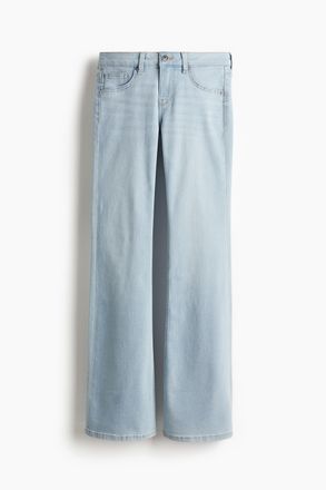 H&M Flared Low Jeans - Helles Denimblau