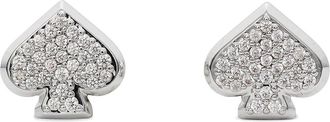 Kate Spade New York Everyday Spade Pave Studs Womens Earring Clear/Silver, Glass