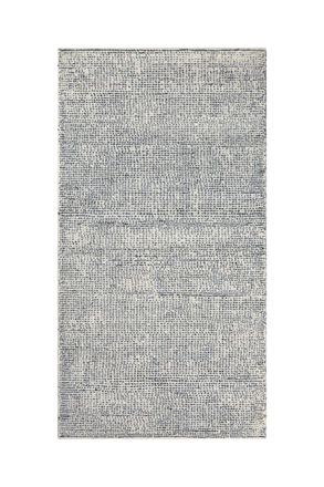 Wecon Home Alfombra crudo y tonos azules tufting a mano en relieve 70x140