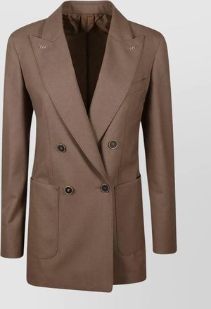 Max Mara harald notch lapel jacket front pockets