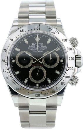 Rolex 2000 pre-owned Daytona Cosmograph 40mm - men - Sapphire Glass/stainless steel - One Size - Black