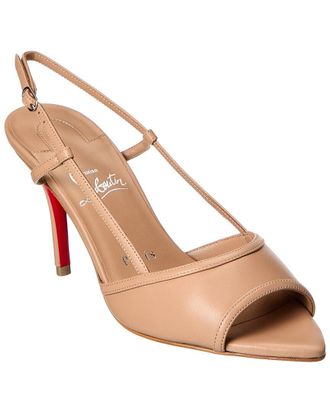 Christian Louboutin Miss Z 80 Leather Slingback Sandal
