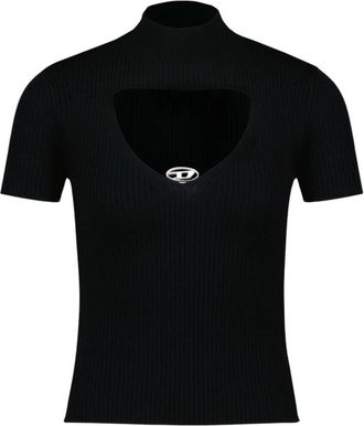 Diesel M-Olive T-Shirt - Dames - Coltruien - Zwart - L - Wol - Truien & Vesten