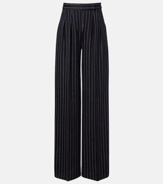 Max Mara Pinstripe pleated wide-leg pants