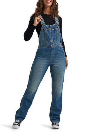 Lee Slim Straight Leg Denim Overalls in Bold Take at Nordstrom, Size Medium