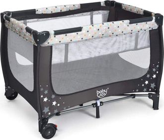 Costway Box Portatile per Bambini, Lettino Multifunzionale con Rete Traspirante e Design Pieghevole, Ideale per Bambini 0-36 Mesi (Carico Massimmo 15