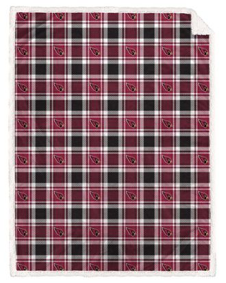Pegasus Sports Arizona Cardinals Nfl Team Plaid Sherpa Oversized Blanket